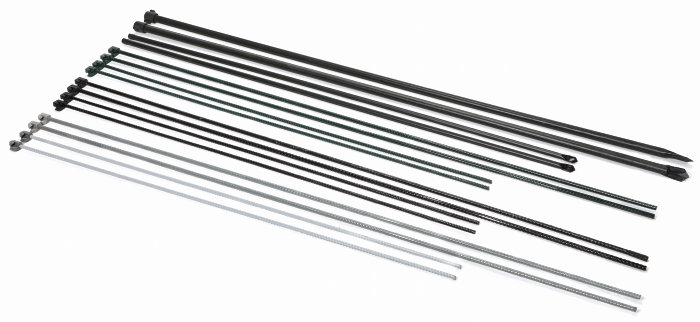 Stagstolpe svart Ø8 mm x 110 cm